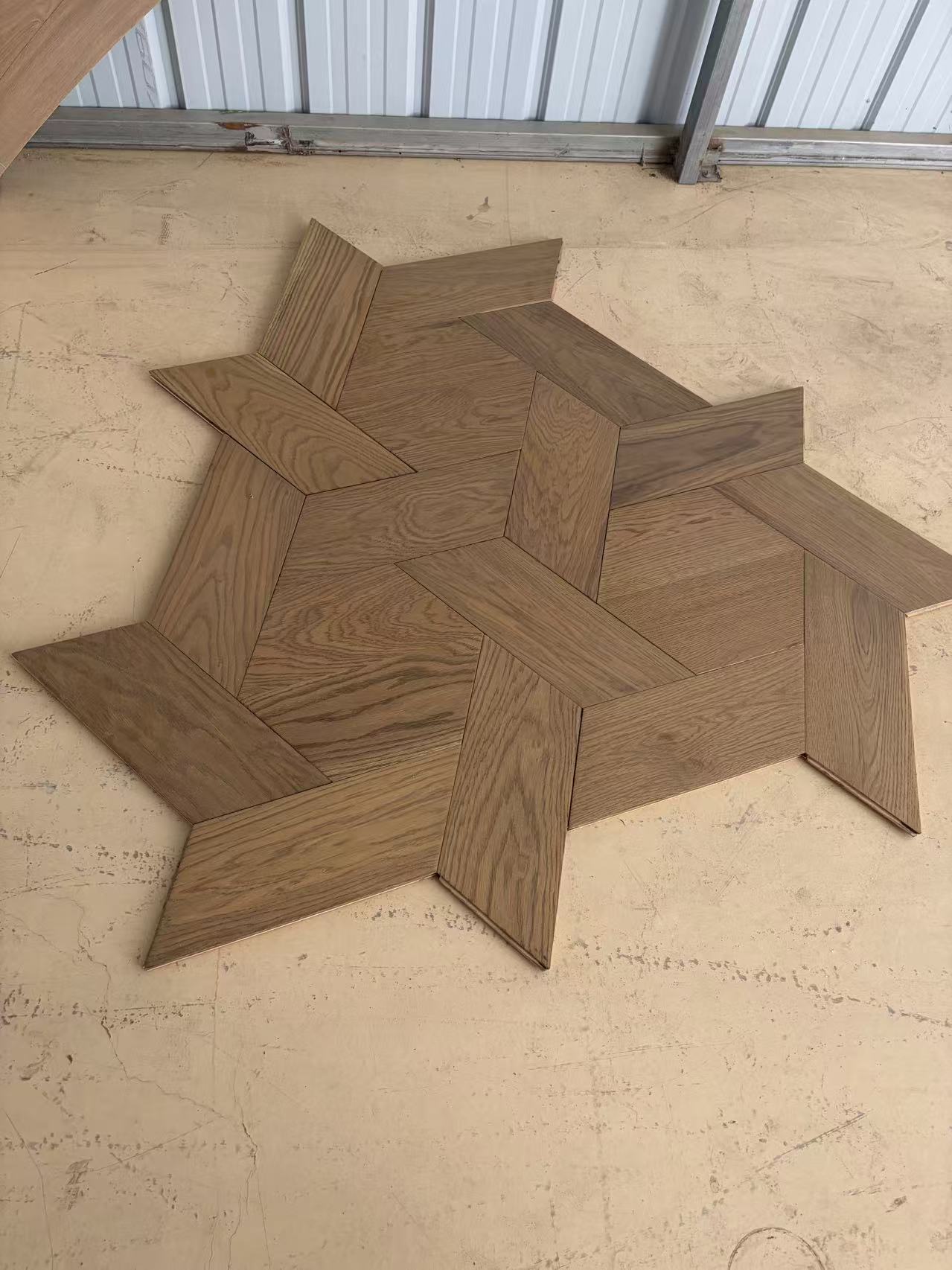 stained braid pattern engineered oak flooring sample